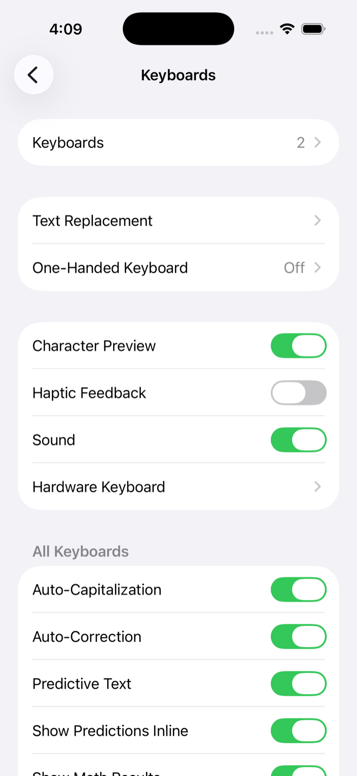 Open Keyboard